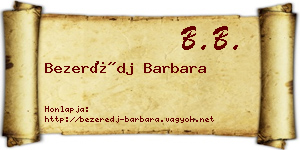 Bezerédj Barbara névjegykártya